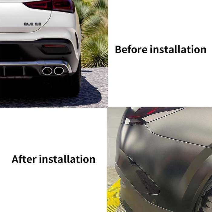 Rear Bumper Splitter Spoiler Rear Fog Light Side Canard Trim for - Class Coupe C167 2020 2021 B