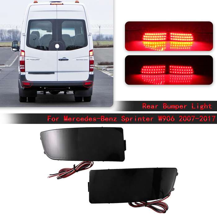 Rear Bumper Reflector, for Sprinter W906 2007-2017 Sprinter 2007-2009 LED Fog Lamp Brake Light