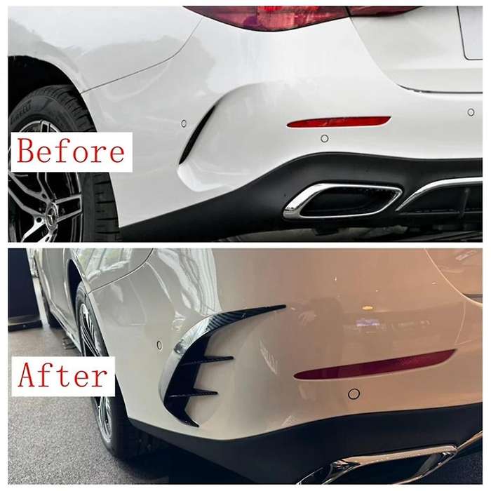 Rear Bumper Spoiler Lower Side Air Vent Frame Cover Trim for E Class W214 2024 Accessories