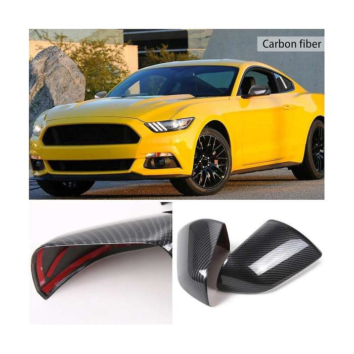 Rear Carbon Fiber Side Door Rearview Mirror Cover Housing Trim Shells Cap for 2015-2020