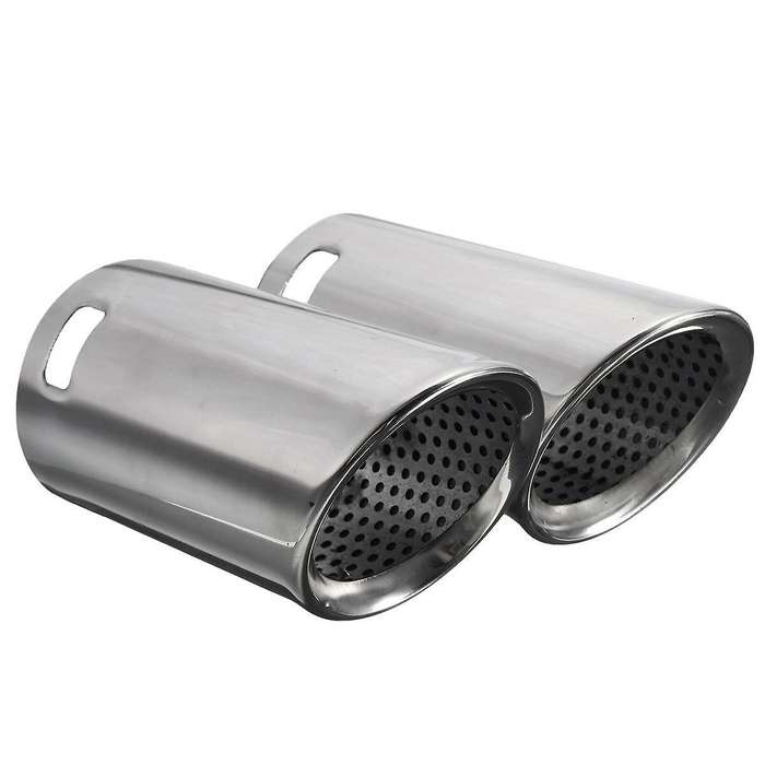 Rear Exhaust Tail Pipe Stainless Steel Dual Muffler Pipes for 06-14 B6 05-10 CC 08-12 Estate 05-10