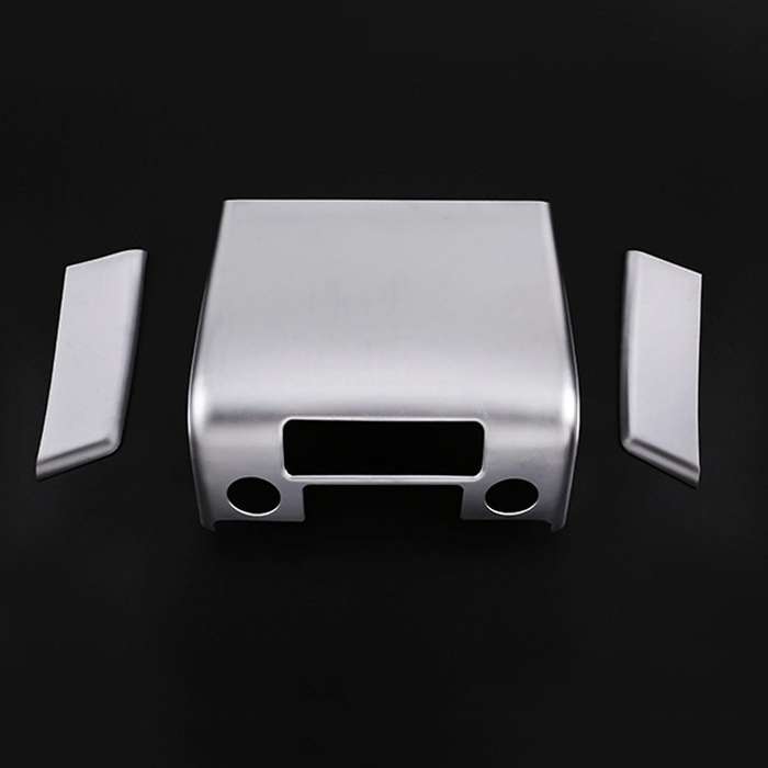 Rear Exhaust Vent Cover Trim Air Outlet Frame Anti-Kick Plate for 2013-2021 Car Interior Stying
