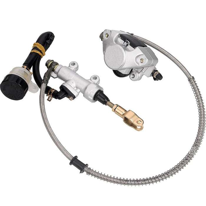 Rear Foot Disc Brake Assembly Master Cylinder Caliper with Oiler for 110Cc 125Cc 150Cc 200Cc 250Cc A