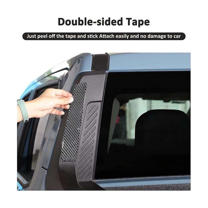 Rear Glass Side Anti-scratch Cover Trim Decal Stickers for 2022 2023 Accessories - Soft Carbon Fibe