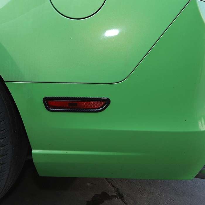 Rear Light Eyebrow Decoration Cover Trim Side Fog Light Sticker for 2010 2011 2012 2013 2014, Carbon