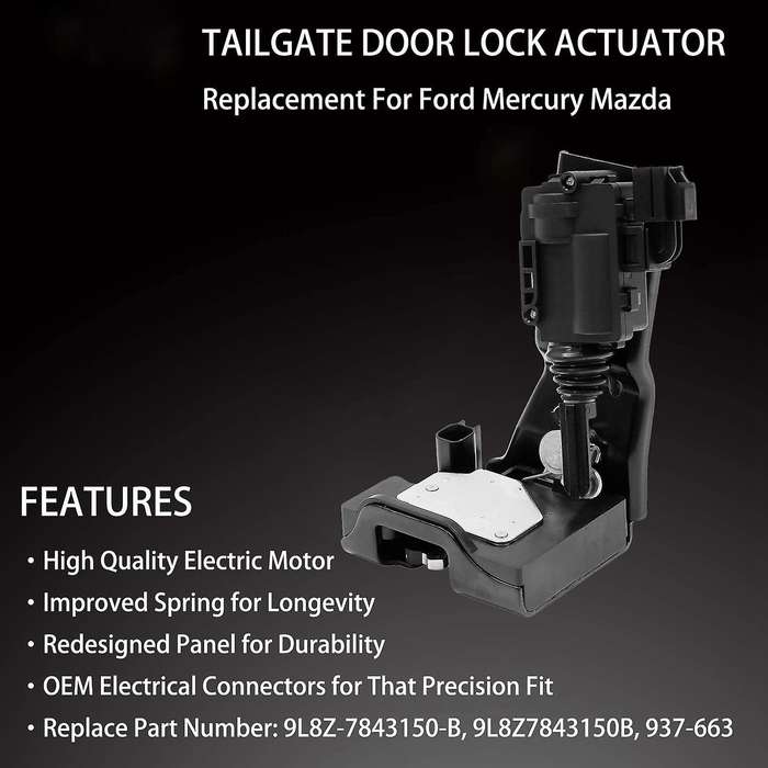 Rear Liftgate Door Lock Actuator for 2009-2012 Escape 2008-2011 for Tribute 2009-2011 9L8Z-7843150-B