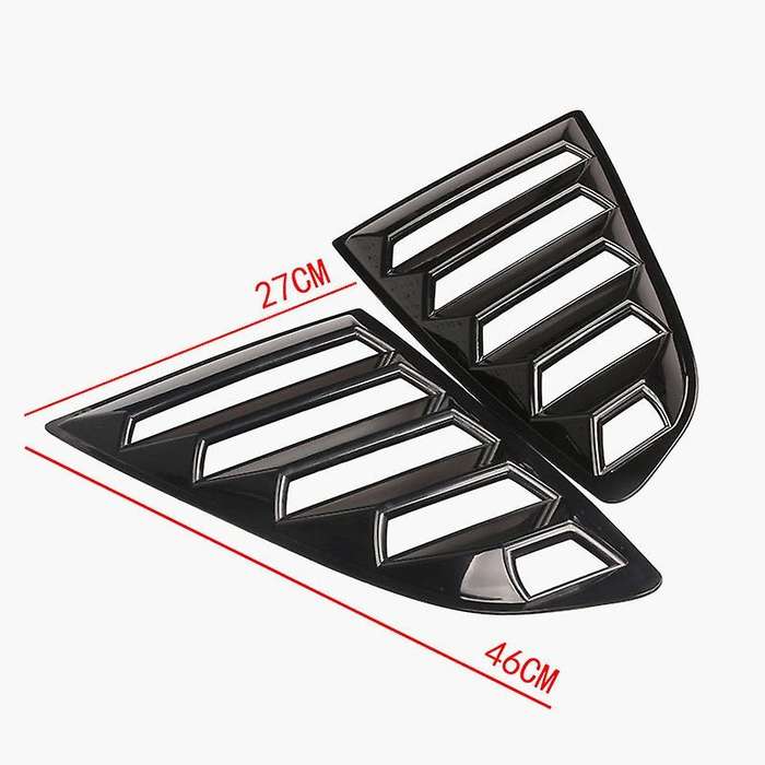 Rear Quarter Window Louvers Scoops Spoiler Car Side Window Scoop Cover for 2015-2017