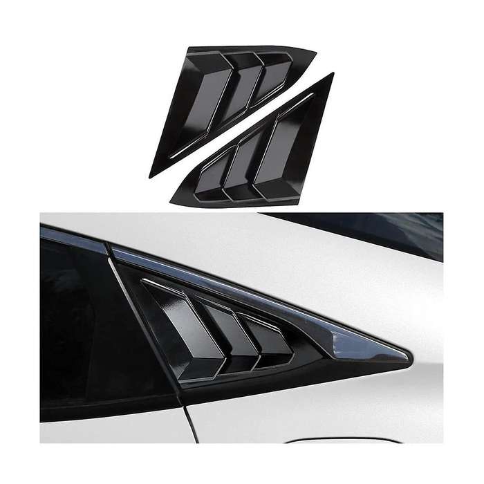 Rear Side Window Louvers for Sedan 2016-2021 Accessories Scoop Cover - Gloosy Black