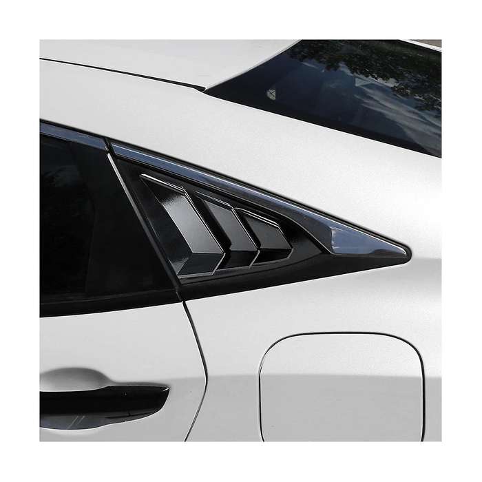 Rear Side Window Louvers for Sedan 2016-2021 Accessories Scoop Cover - Gloosy Black