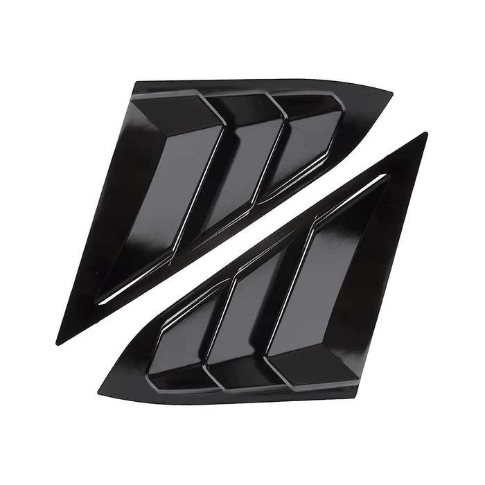 Rear Side Window Louvers for Sedan 2016-2021 Accessories Scoop Cover - Gloosy Black