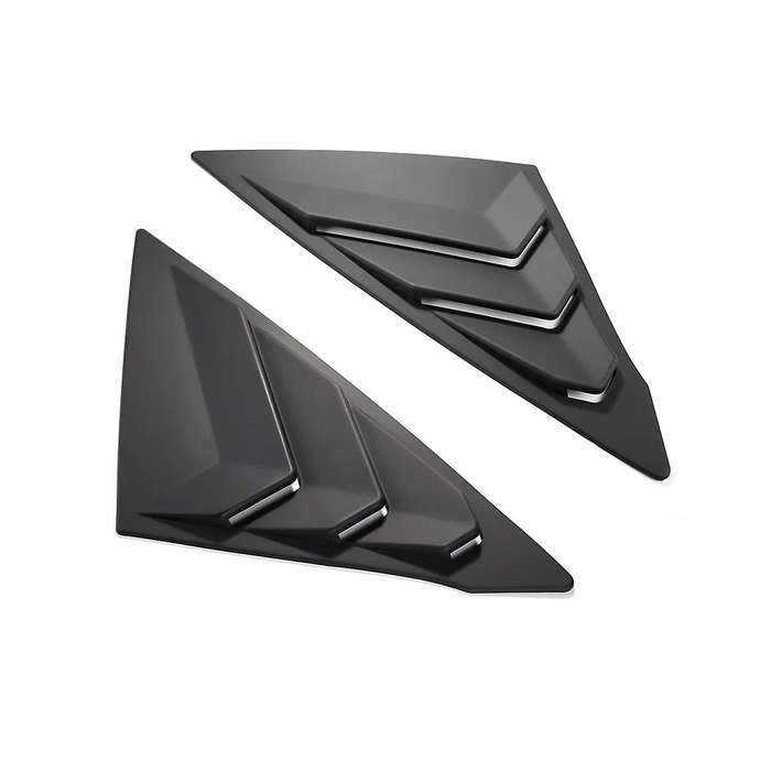 Rear Side Window Louvers Triangular Window Glass Blinds for Sedan 11th 2022 2023 - Abs Matt Black