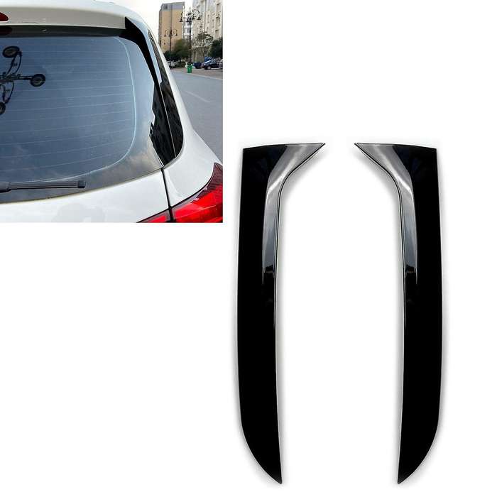 Rear Side Wing Roof Spoiler Stickers Trim Cover Gloss Black for MK1 2007-2016
