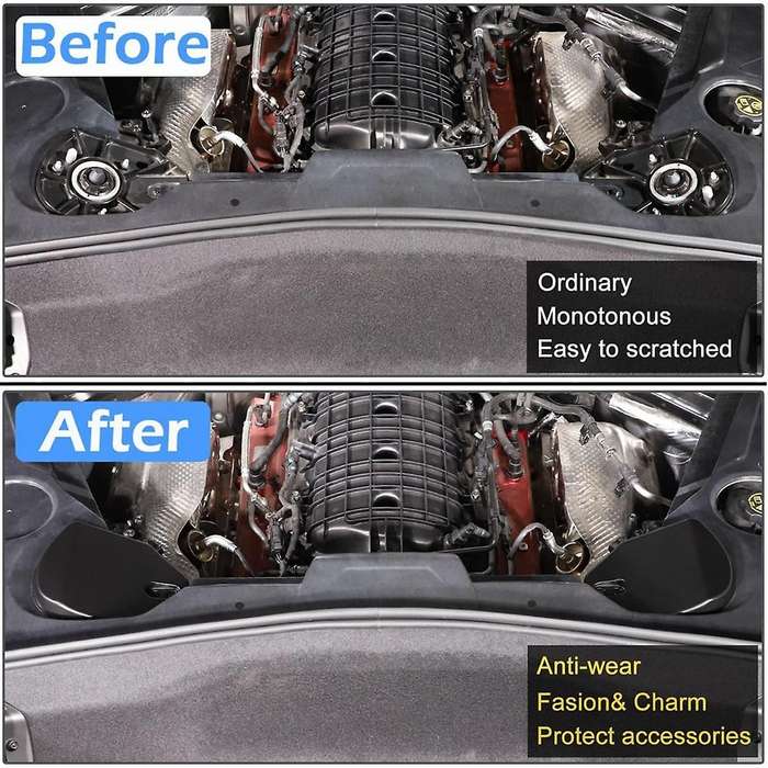 Rear Strut Tower Cover for C8 2020-2024, Engine Bay Rear Shock Absorbing Tower Protection