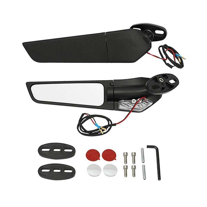 Rear View Mirror Wind Wing Adjustable Rotation for 899 R15 K9 with Turn Signal