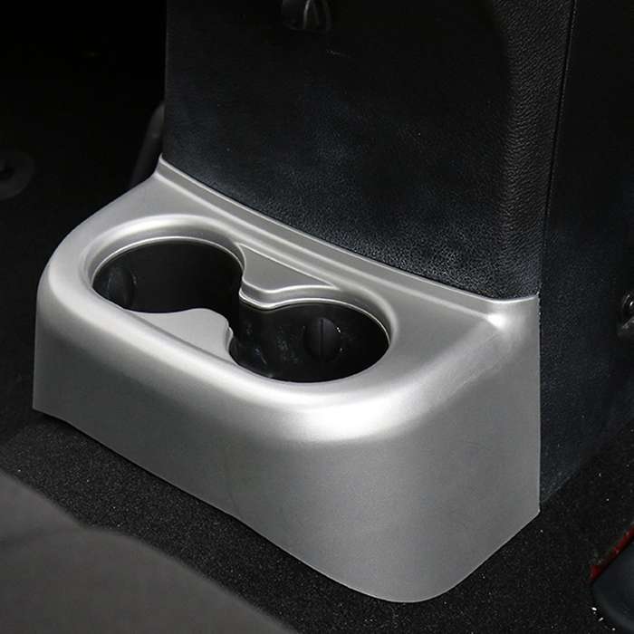Rear Water Cup Holder Panel Frame Trim ABS Interior Accessories for JK 2011-2017 (Silver)