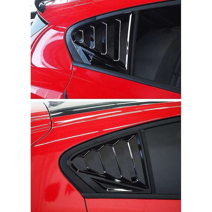Rear Window Side Louvers Vent Cover Stickers, for Focus ST-LINE Hatchback 2019 2020 Window Blinds Tr