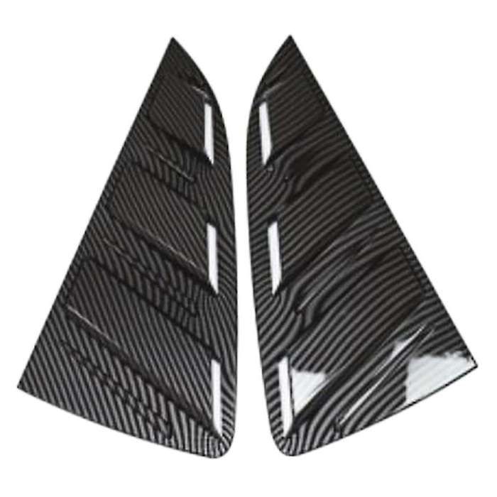 Rear Windows Triangular Cover Stickers for 2011-2018 Car Exterior Window Blinds Protector Trim Carbo