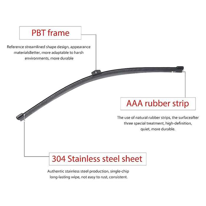 Rear Windshield Wiper Arm Blade Set for  2011-2017 95862804000