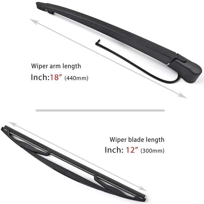 Rear Wiper Arm Set - Back Windshield Wiper Arm Blade Set for Escalade Chevy Tahoe 2007-2013 1527775