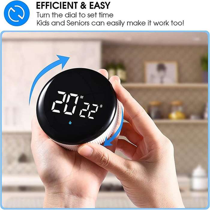 Rechargeable Kitchen ,magnetic Productivity Timer with Led Display,digital Classroom Visual Timer (