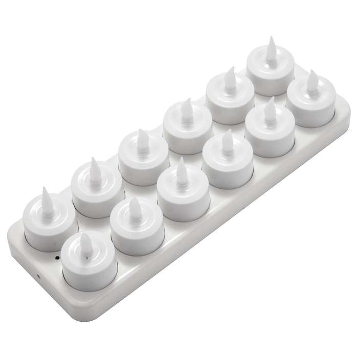Rechargeable Led Electric Candles, Flameless Flickering Tea Lights, Decorations for Christmas, Parti