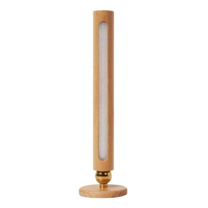 Rechargeable Wall Lamp Wooden LED Night Lights Rotating Spotlight Touch Switch Wall-Mounted Reading