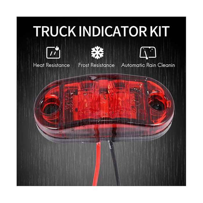 Red 2.5 Inch Oval Led Trailer Truck Clearance Light Side Marker Light 20pcs, Waterproof Marker Ind