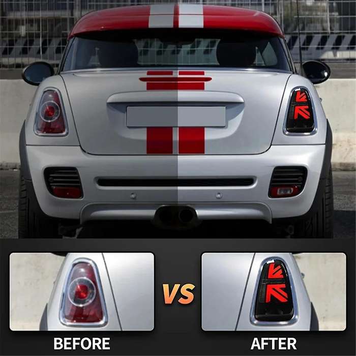 Red 12V LED Rear Tail Light Assembly Turn Signal Light for MINI R56 R57 R58 R59 07-13 Brake Streamer