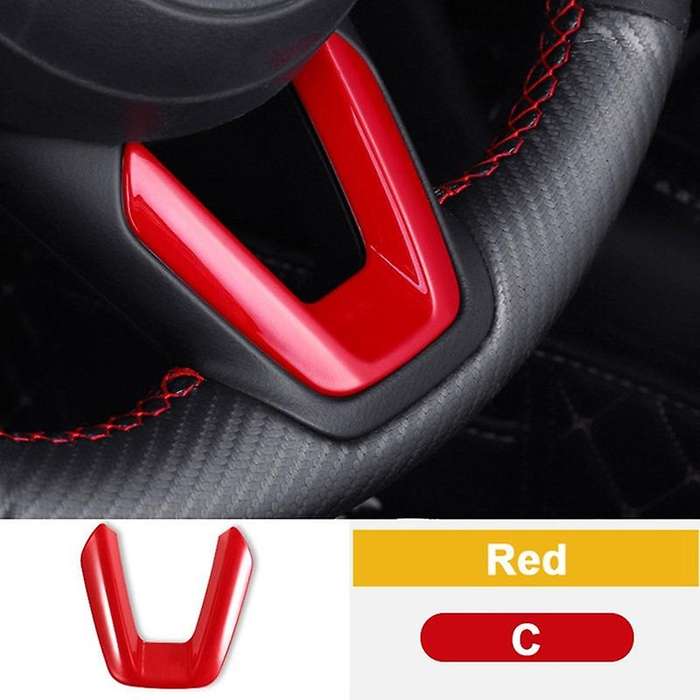 Red Abs Interior Steering Wheel Buttons Frame Cover for 3 6 -4 -5 -9 2016-2019(3pcs)