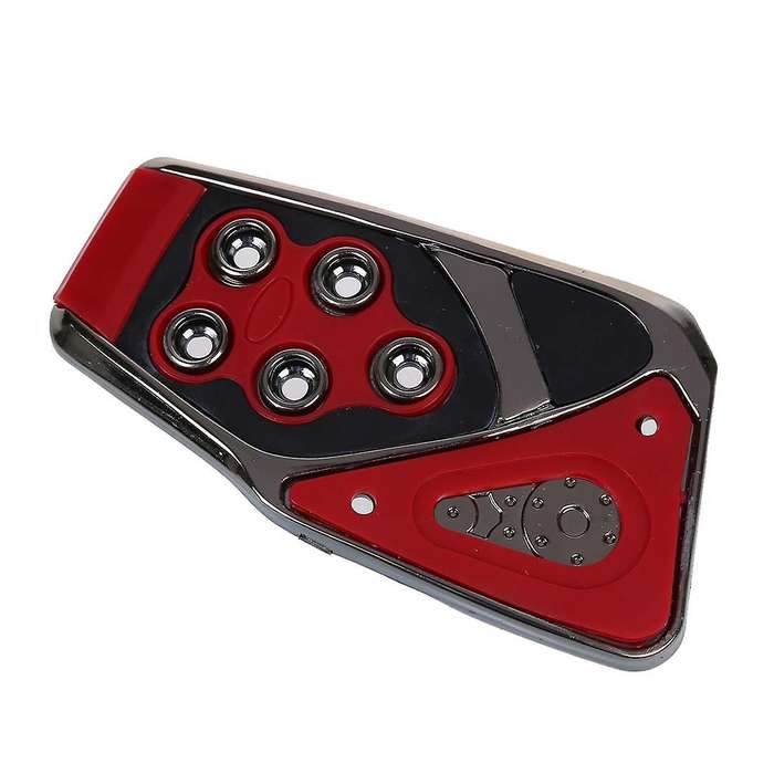 Red Black Nonslip Pedal Pad Cover 3 Pcs for MT Auto Car
