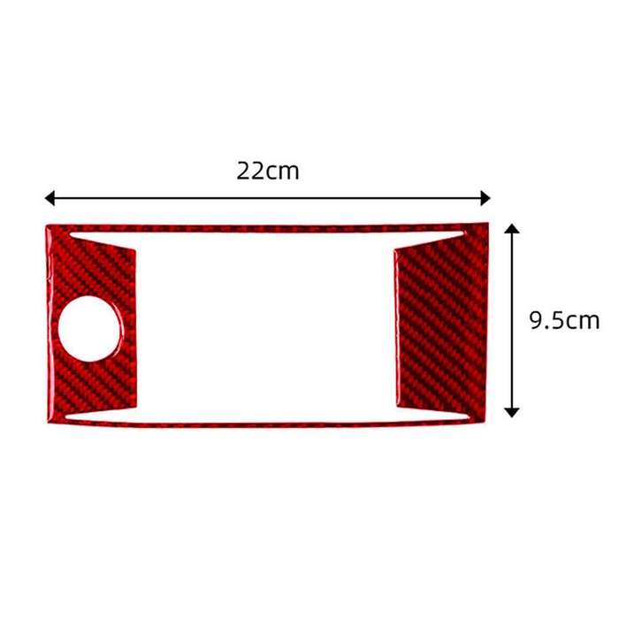 Red Carbon Fiber Central Console Panel Cover Trim for Accord 2013-2017 Type B