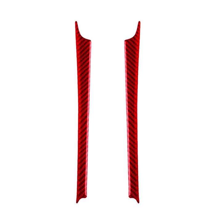 Red Carbon Fiber Gear Shift Side Panel Cover Trim for W204 2007-13