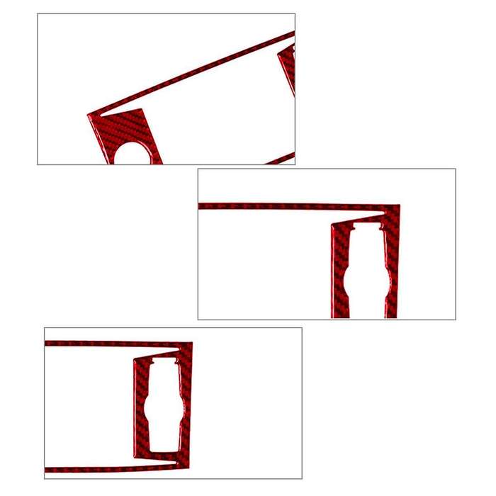Red Carbon Fiber Central Console Panel Cover Trim for Accord 2013-2017 Type C