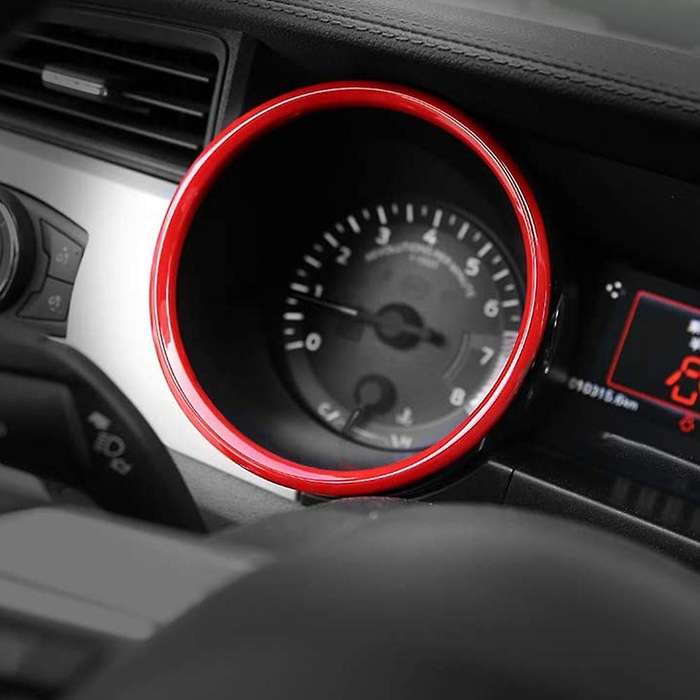 Red Dashboard Decoration Cover Ring Trim Instrument Panel for 2015+ Interior Accessories