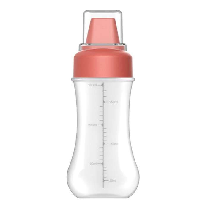 Red Ketchup Squeeze Bottle Salad Container with Leak-Proof Cap Portable Sauce Storage Boxes