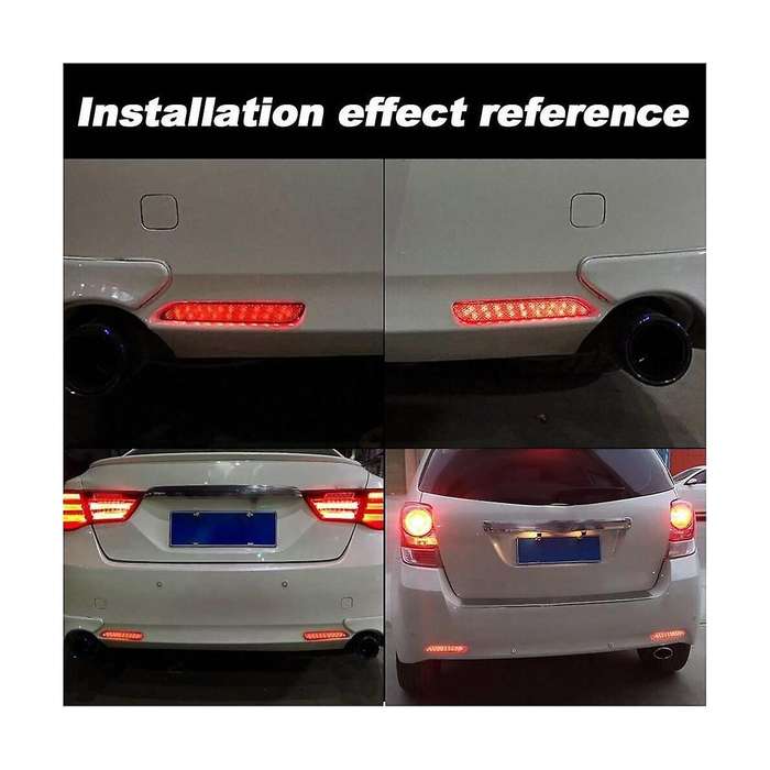 Red Lens Bumper Reflector Brake Rear Bar Light Rear Tail Light Turn Signal Led Car for for 81920080