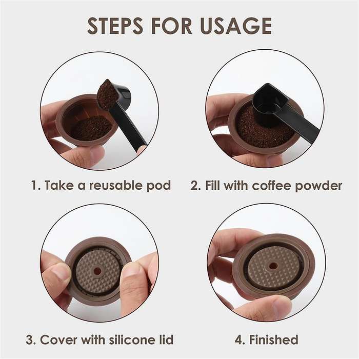 Refillable Coffee Capsule for Vertuoline & Vertuo Pod, 150 Ml Coffee Pods for Nes Presso Vertuo Coff