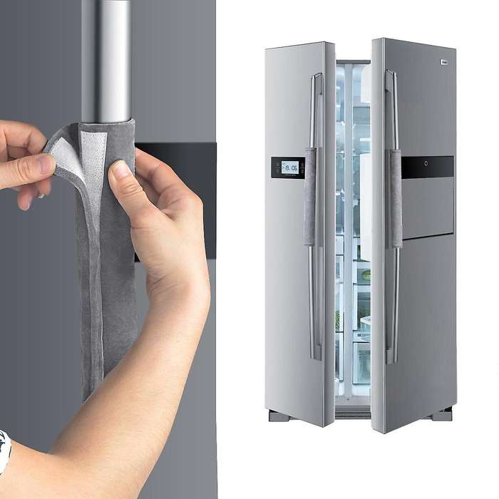 Refrigerator Door Handle Cover Kitchen Gloves Compatible Fridge Oven gray