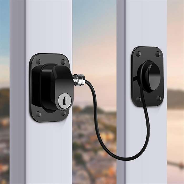 Refrigerator Lock 2 Packs,Fridge Lock Protection Fridge Locks with Key Surface-Friendly Freezer Lock
