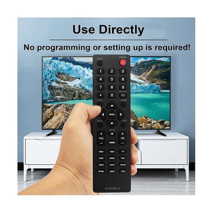 Replace Dx-rc02a-12 Remote Control for Dx-32e250a12 Dx-24e150a11 Dx-19ld150a11 Dx-l42-10a Dx-l40-10