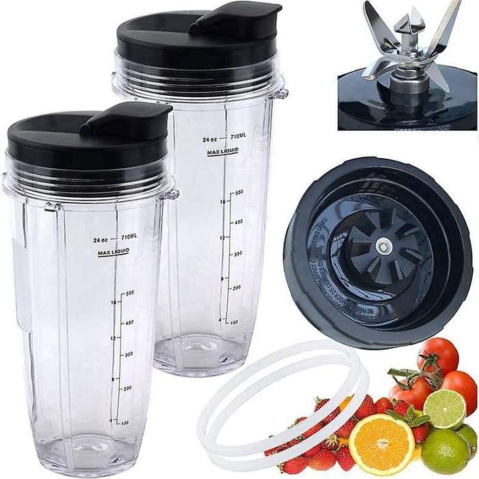 Replacement Blender Blade and 24Oz Cups Accessories, Only Compatible for Foodi Power Blender SS300 E