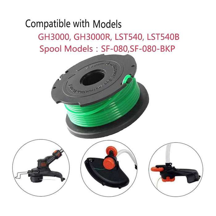 Replacement Spool Single Line,for String Trimmers,20 Ft 0.080 Inch Auto Feed Spool Line(10 Pack)(-08