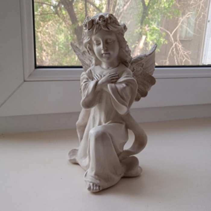 Resin Beautiful Girl Angel Miniature Statue Ornament Cute Sculpture Modern Art Sketch Model Home Dec