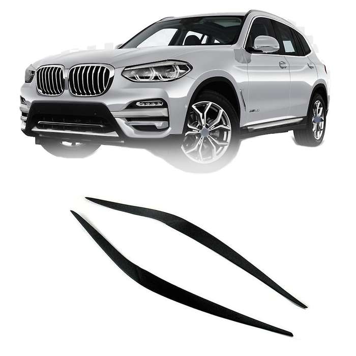 Resin Headlight Eyebrows Eyelids Stickers Trim Cover Headlight Lid for X3 G01 2018 2019 2020 2021
