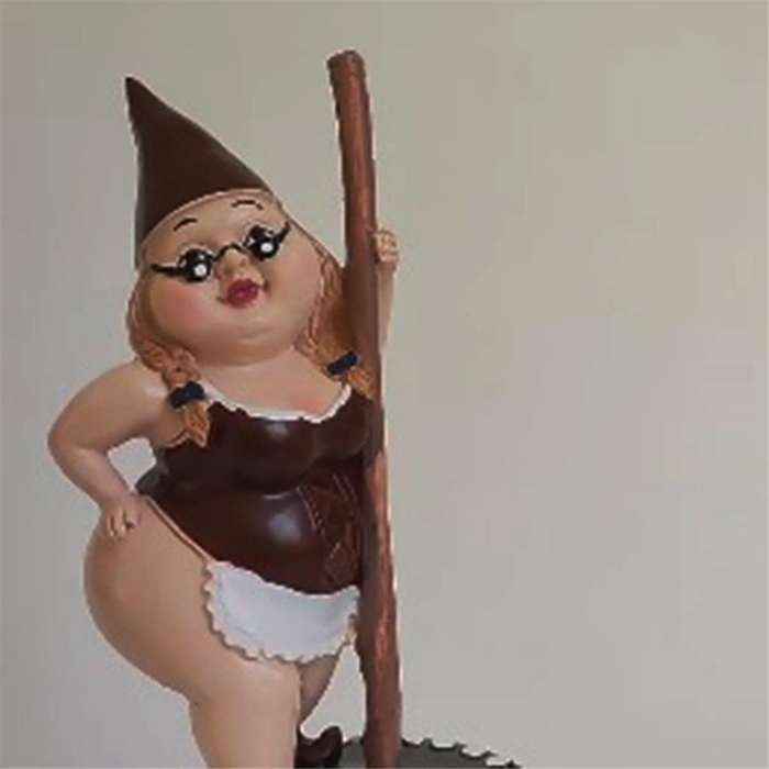 Resin Pole Dance Gnome Statue, Dancing Sexy Stripper Girl & Female Lady Woman Figure for Showcase Pe