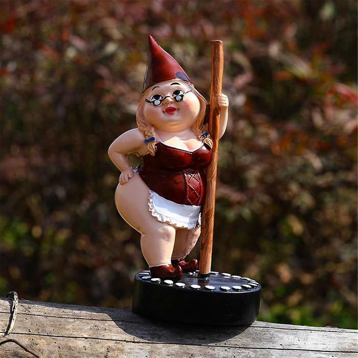 Resin Pole Dance Gnome Statue, Dancing Sexy Stripper Girl & Female Lady Woman Figure for Showcase Pe