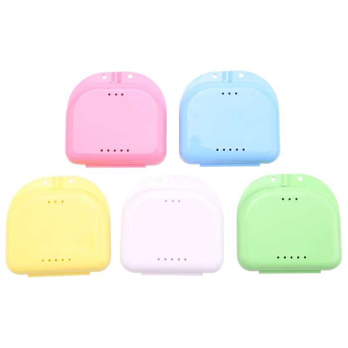 Retainer Case 5Pcs Mouth Guard Case Orthodontic Dental Retainer Box