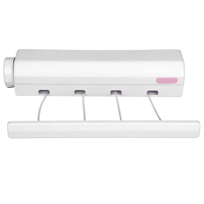 Retractable Clothesline Telescopic Indoor Outdoor Clothes Dryer Line Drying Rope Hanger (4 Lines)