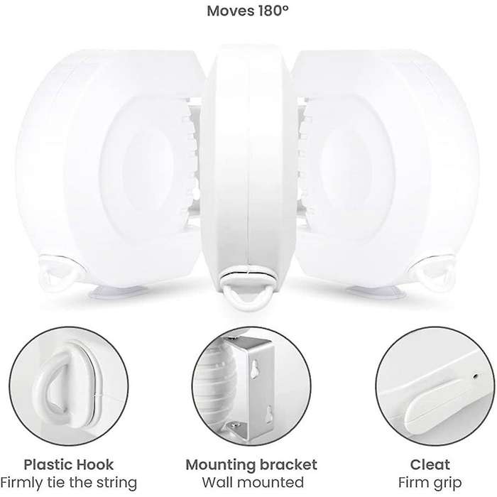 Retractable Clothesline, Clothesline Indoor and Outdoor Laundry Line Double Clothesline, 60 Inches