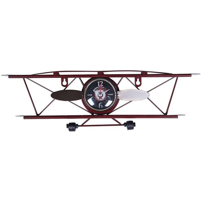 Retro Aircraft Clock, Living Room, Dining Wall, Wall Decoration, Wall Hanging, Iron Ornamental Clo
